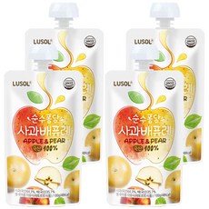 루솔 순수퐁당 퓨레, 혼합맛(사과/배), 100g, 4개
