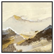 Boluo 菠蘿選畫所 抽象山景掛畫 綿延的山頂 APAD4433B 40 x 40cm 框架, 黑色