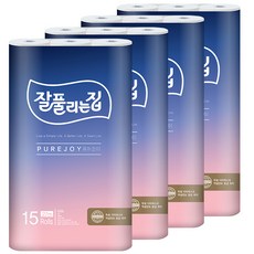 Zalzip PURE JOY3層捲筒衛生紙 27m, 4袋, 15捲