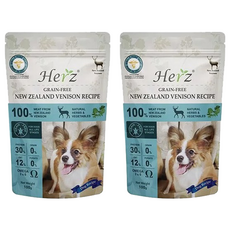 Herz 赫緻 乾飼料 輕巧包 無穀紐西蘭鹿肉, 100%紐西蘭鹿肉, 天然草本蔬菜, 全程低溫烘焙, 天然Omega配方, 不添加鹽份、防腐劑, 100g, 1包