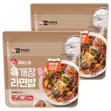 Doori Doori 辣牛肉湯拉麵拌飯 韓國料理精華 加入熱水立即食用, 105g, 2包