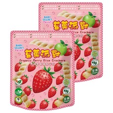 BABY SECRET 寶寶的秘密 有機草莓蘋果米餅 25g 台灣產, 草莓 + 蘋果, 2包