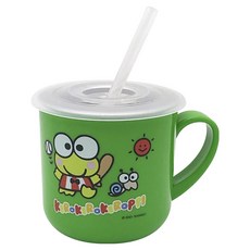 大眼蛙 不鏽鋼兒童吸管杯 240ml, 1個