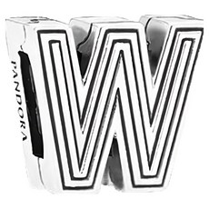 판도라 여성용 도라 리플렉션 레터 더블유 클립 798219 +쇼핑백+메시지카드+품질보증서(백화점A/S)