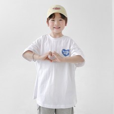 베리클로젯 아동용 뉴 하트 체커 반팔티