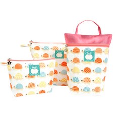 Coney Island 圖案印花防水收納袋組 3入