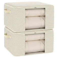 와이홉 대용량 이불 수납함 파우치 베이지, 2개, 1개입