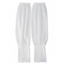 男女用寬鬆冰絲防曬袖套 均碼 袖長50cm 95%聚酯纖維, 白色