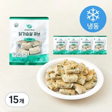 다즐샵 닭가슴살 큐브 깻잎맛 (냉동), 100g, 1개입, 15개