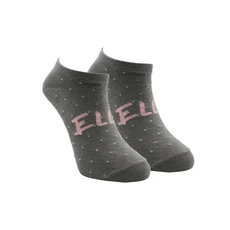 ELLE 手繪點點風隱形襪 可愛俏皮 機能性排汗 彈性伸縮襪口, 中灰色, F(22~24cm), 1雙