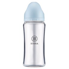 Simba 小獅王辛巴 蘊蜜質金玻璃寬口防脹氣奶瓶, 晨藍, 270ml, 1個