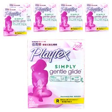美國 Playtex 導管式衛生棉條, 一般流量, 16支, 6盒
