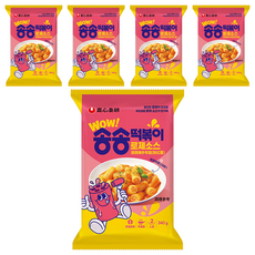 TAEKYUNG 泰耕 洞洞辣炒年糕 粉紅醬 340g Q彈有嚼勁 在家輕鬆享受道地韓國風味, 5包