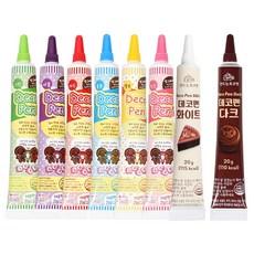 펀플러스 초콜릿 데코펜 8종 세트, 1세트