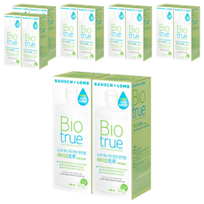 바이오트루 다목적용 렌즈세정액 + 렌즈 케이스 2p, 500ml, 6세트