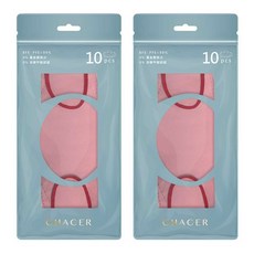 CHACER 佳和口罩 4D立體醫用口罩 大童用 KF94, 蜜桃櫻粉, 2袋, 10片