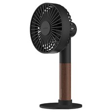 PROBOX UDDO 櫸木手持桌立風扇 3檔可調速 9小時工作, H03, 黑色