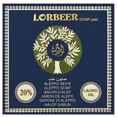 LORBEER 洛貝爾 敘利亞洛貝爾阿勒坡 窖藏手工淨膚洗髮古皂20%月桂油, 175g, 1個