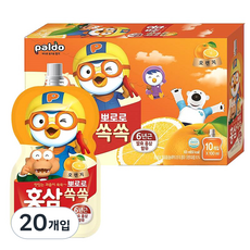 팔도 뽀로로 홍삼쏙쏙 오렌지맛, 1L, 2개