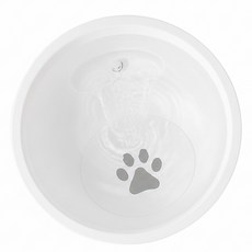 Petmate 圓形噴泉電動飲水機 1.5L, 增加水中含氧量, 含可更換的活性碳濾心, 靜音馬達, 不鏽鋼材質，防止水垢，耐用更方便清洗, 白, 1個