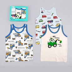 Maykids 男童汽車圖案背心 3入