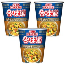 NISSIN 日清 CUP NOODLE 合味道 咖哩海鮮味杯麵 71g, 3入