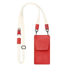 COZi 義大利植鞣革 6.3吋 直式手機隨身包 紅色