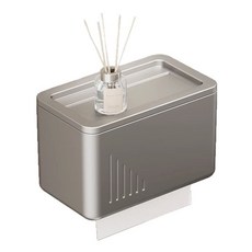Hanbomnuri 壁掛式面紙盒 防水衛生紙盒, 銀色, 1個