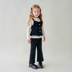 女童馬甲疊穿刷毛上下衣套裝