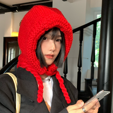 실버스 여성용 니트 꽈배기 귀도리 FH003