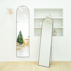 엠디유마켓 프리미엄 2in1 대형 아치형 전신거울, 블랙