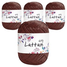 yarna 라탄 라피아 뜨개실 40g, 13번반유광, 4개