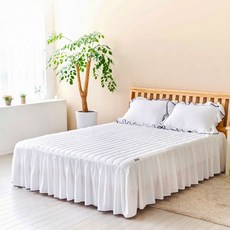 Ryugeumsuk 線條荷葉邊長版床罩