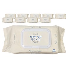 생활을그리다 깨끗한 향균 행주티슈 캡형, 80개입, 10개