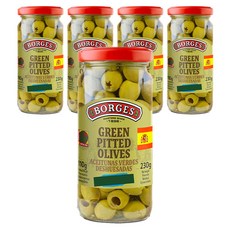 보르게스 피티드 그린올리브, 230g, 5개