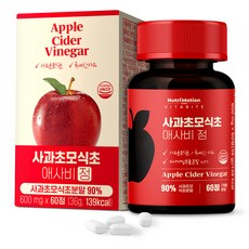 Nutrimotion Vitabite 蘋果醋母粉末 90% 蘋果醋錠, 36g, 1個, 60錠