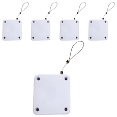 Reddot 紅點生活 鋼繩自動閉門器 複合性材料, 閉門器(63 × 63 × 16mm)+無痕貼(72 × 72 × 10mm), 白色, 5個