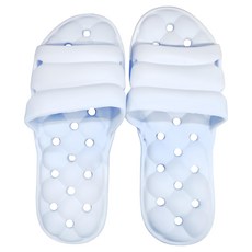 城市漫遊 摺疊拖鞋 防滑, L, 藍色