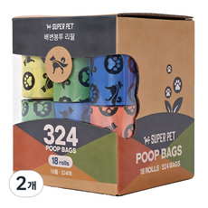 도그아이 POOP BAGS 배변봉투 리필, 랜덤 발송, 324개입, 2개 랜덤 발송, 324개입, 2개