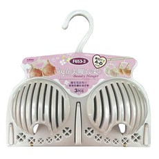 KEYWAY 聯府 內在美衣架 28.2 x 25.8 x 6.3cm 3個, 白色, 1組