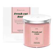 PRAY 經典天然大豆蠟燭 S, 清新玫瑰, 165g, 1罐