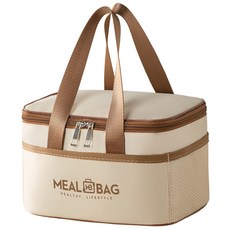大成 大容量便當保冷袋 5L, 米色