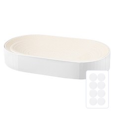 코멧 펫 플로우 커브 고양이 스크래쳐, 화이트, 1개