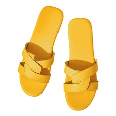 女款 室外涼拖鞋 LS39, 37-38, 黃色, 1雙