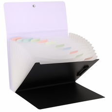 Cocoroi 13格風琴夾 板夾 2合1 文件整理夾 文件收納夾, 1個, 紫羅蘭色