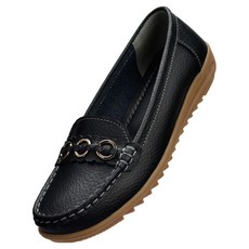 유세븐 효도화 여성용 가죽 컴포트 로퍼 DM1004