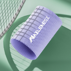 무브나인 운동 손목밴드 달리기 땀흡수 타월, 퍼플, 2개