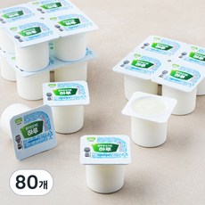 풀무원다논 하루 요거트 컵플레인, 80g, 80개