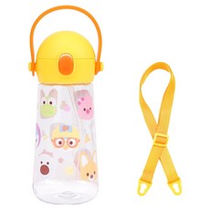 LiLFANT 小企鹅啵樂樂提把彈蓋吸管水壺 PR8544, 混色, 470ml, 1個