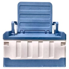 戶外摺疊椅附收納箱 尺寸58x34x15cm, 藍白色, 1個